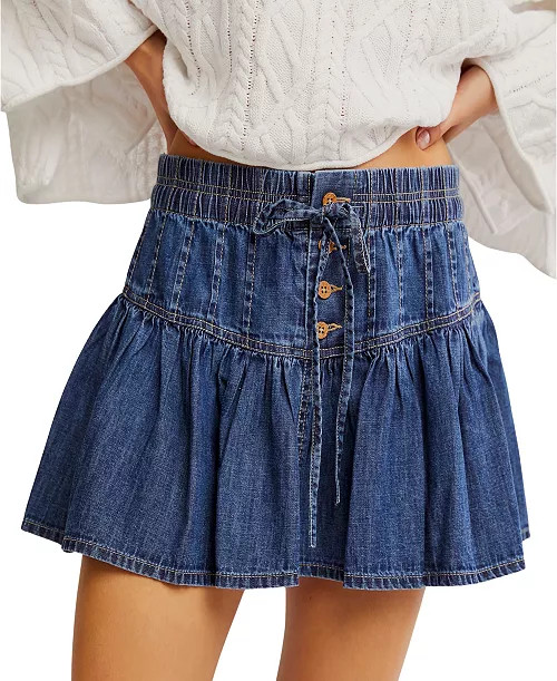 Women's Roselle Denim Mini Skirt | Macy's