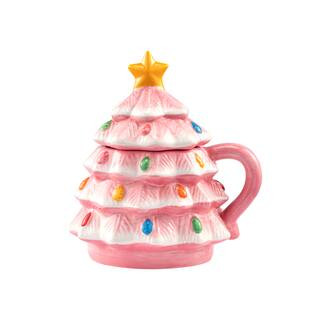 Mr. Christmas 16oz. Pink Nostalgic Ceramic Tree Lidded Mug | Michaels | Michaels Stores