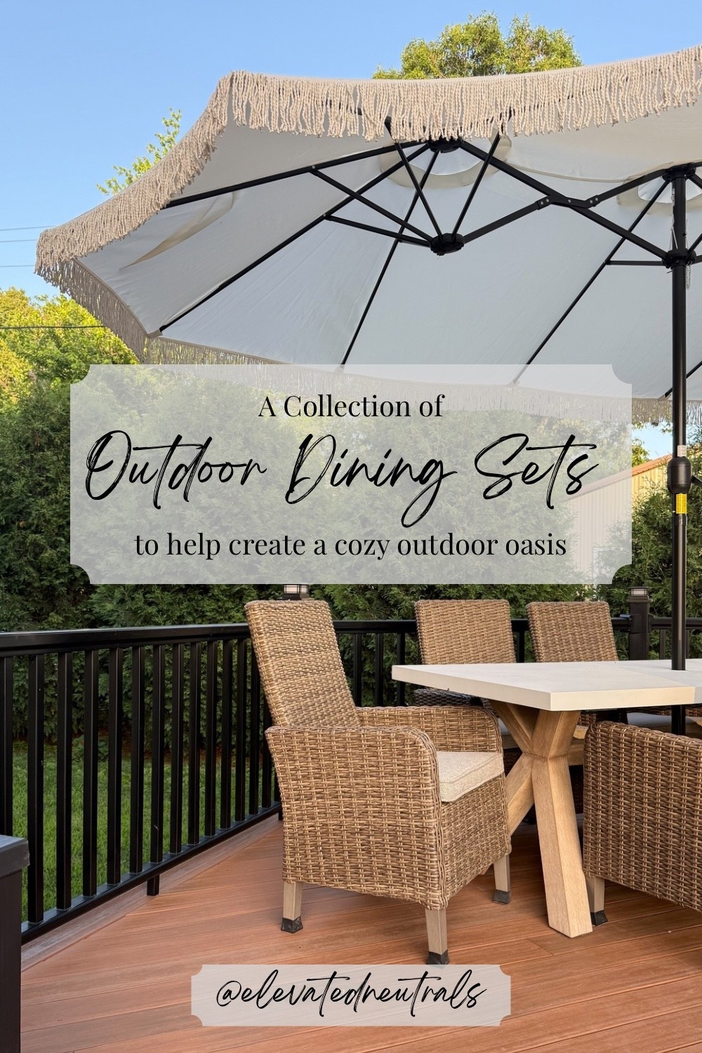 Transform your backyard, patio or porch with these Outdoor Dining Sets.

To see my full collection, visit the ‘Outdoor Dining Sets’ folder in the product tab of my profile!

Weather Resistant | Water Resistant Cushions | UV Resistant | Rust Resistant | Dining Table | Dining Chairs | Arm Chair | Side Chair | Stackable Chairs | Umbrella Hole | Wicker | Concrete Tabletop | Farmhouse | Teak Wood |

#LTKSeasonal #LTKHome