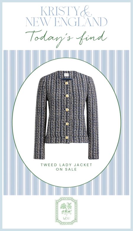 New & on sale now! Blue tweed lady jacket

#LTKover40 #LTKsalealert #LTKSeasonal