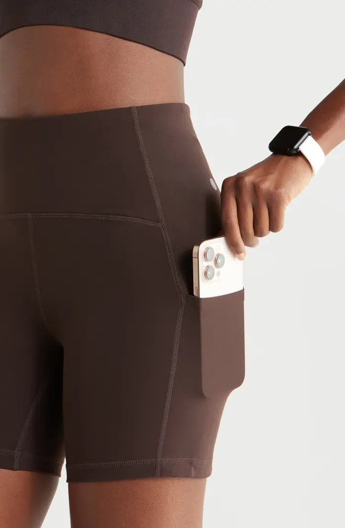 Zella Studio Luxe Pocket Bike Shorts | Nordstrom | Nordstrom