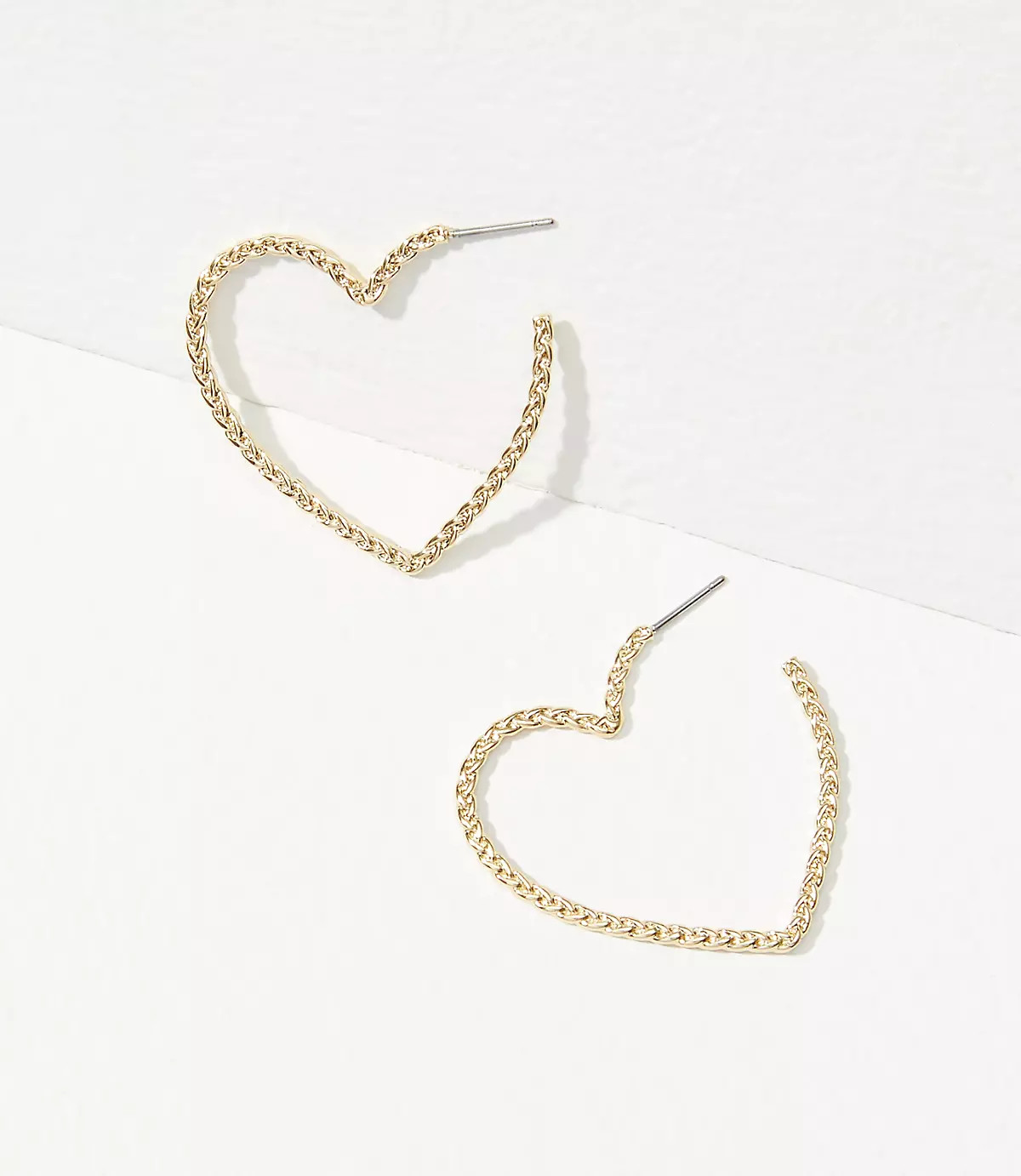 Heart Rope Hoop Earrings | LOFT | LOFT
