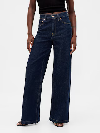High Rise Stride Wide-Leg Jeans | Gap (US)