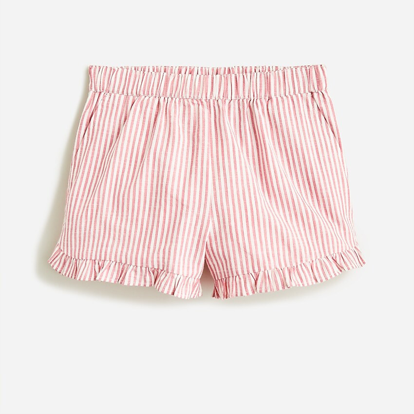 Girls' ruffle pull-on short in slub cotton | J. Crew US