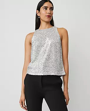 Sequin Halter Top | Ann Taylor (US)