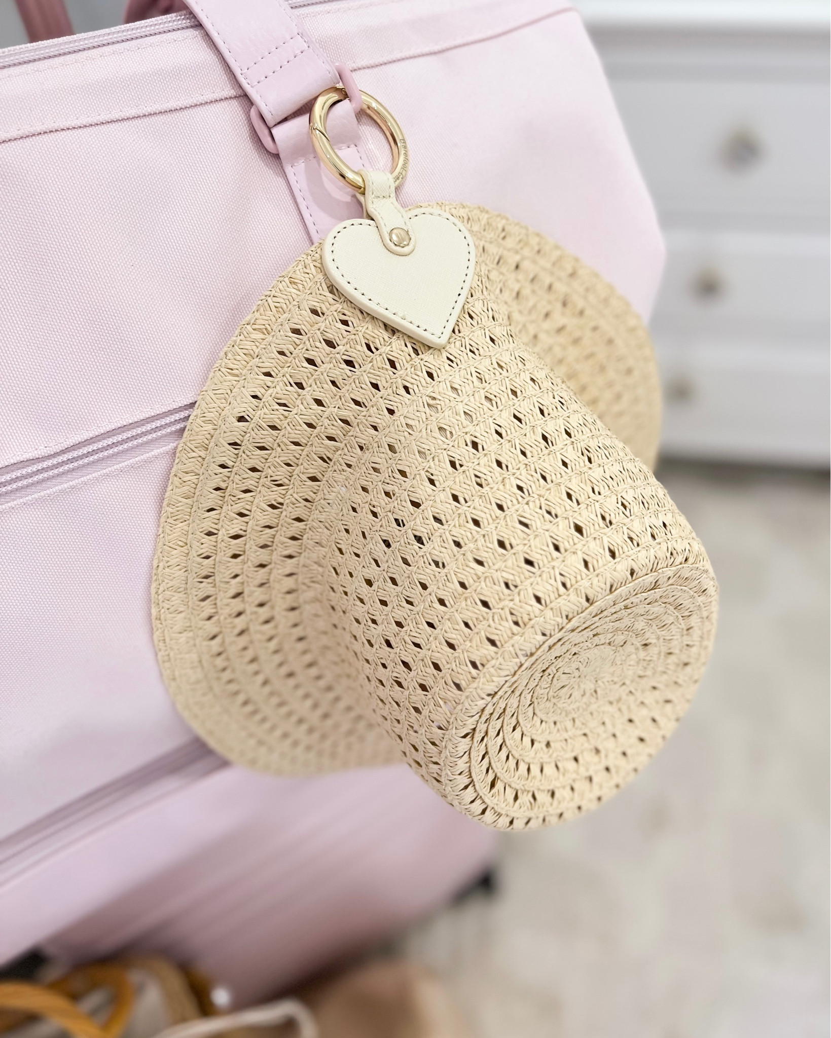 Magnetic hat clip from amazon!! I love that it’s a heart 🤍 

Travel finds, Beis luggage, old navy bucket hat, straw hat, woven hat, rattan accessories, fancythingsblog, travel bags, summer, vacation wear, fashion, affordable finds, spring looks, neutral accessories 

#LTKitbag #LTKFind #LTKtravel