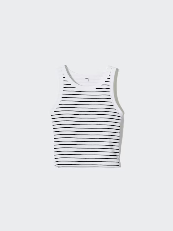 Ribbed Cropped Bra Sleeveless Top | UNIQLO (US)