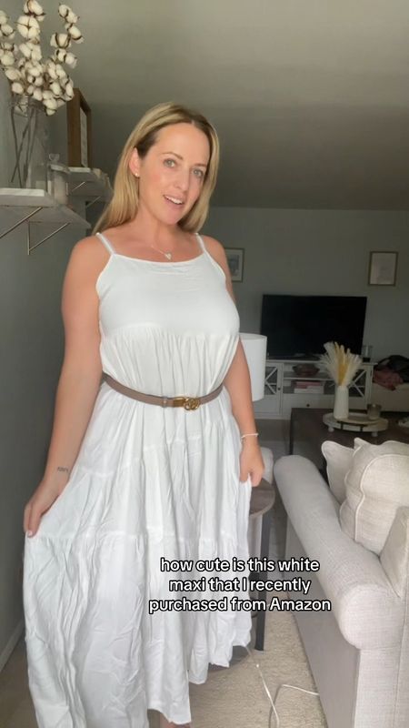 White maxi dress. Amazon 

#LTKSeasonal #LTKunder50 #LTKunder100