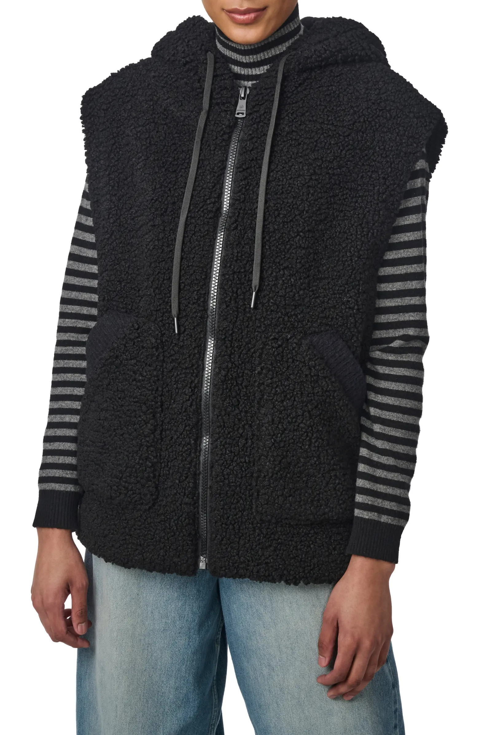 Faux Shearling Hooded Vest | Nordstrom