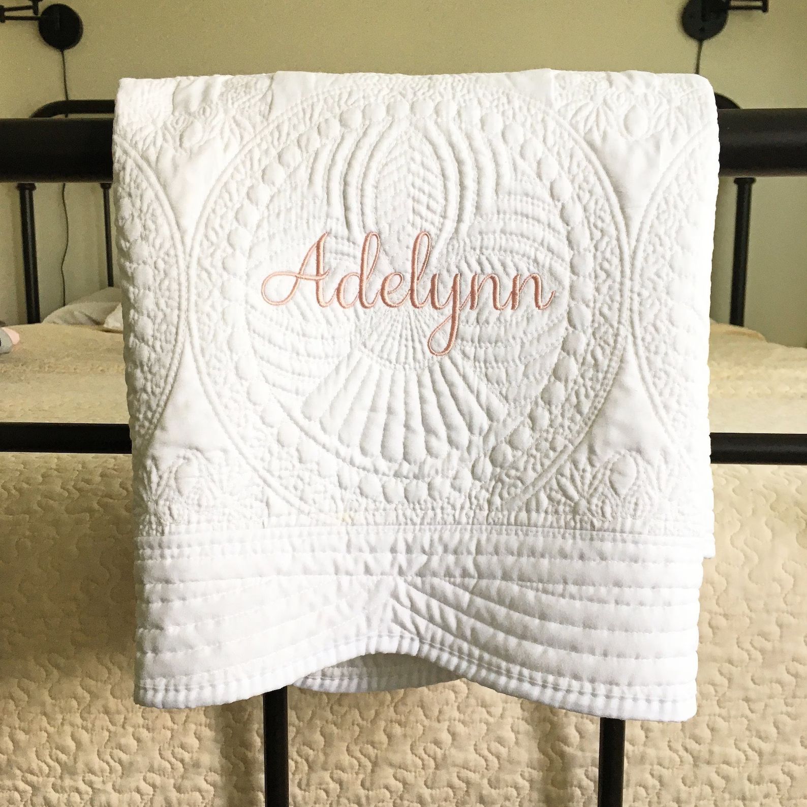 Personalized New Mom Baby Shower Gift Custom Baby Name Heirloom Keepsake Quilt Embroidered Monogr... | Etsy (US)
