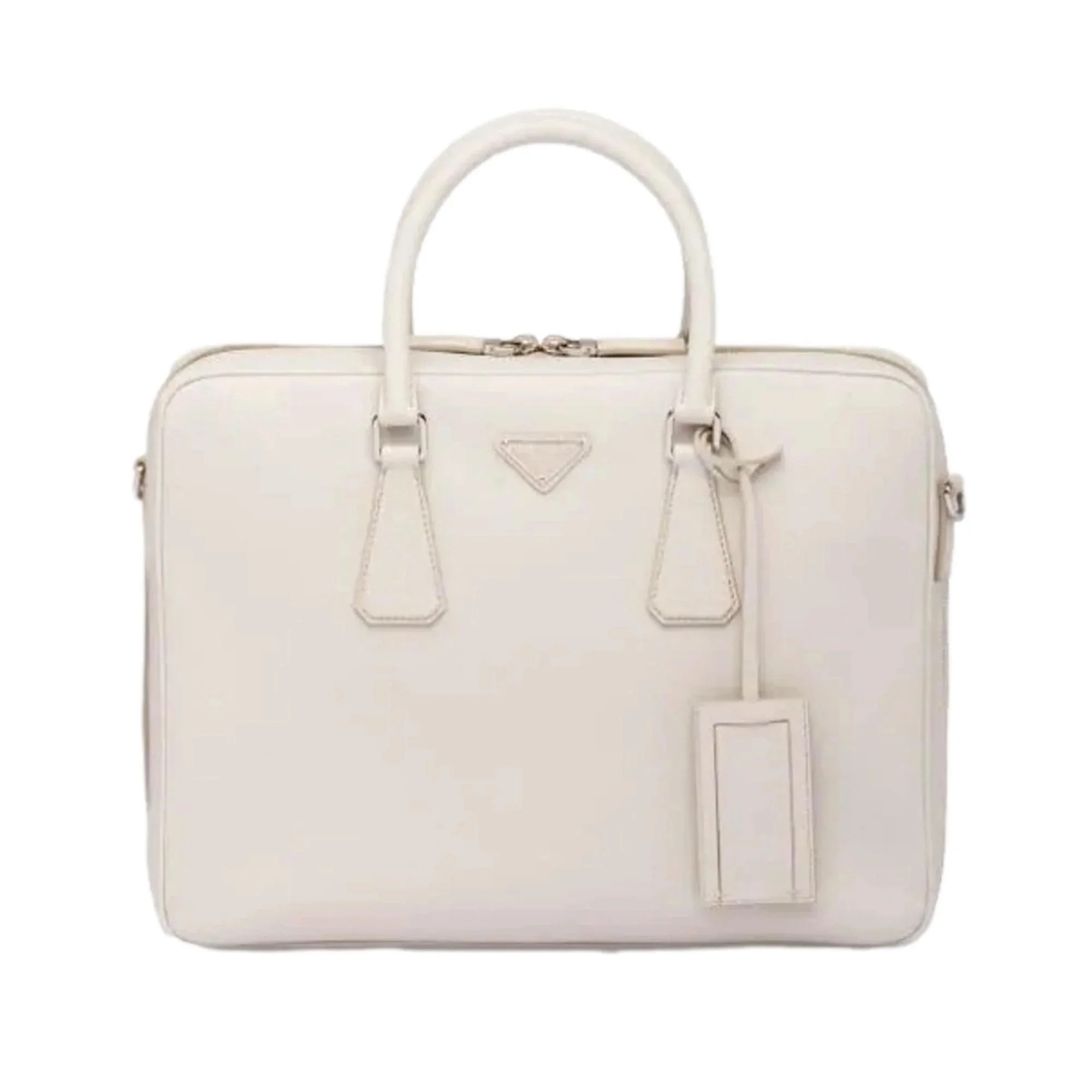 Prada Saffiano Ivory Leather Satchel Weekender Travel Tote Bag Crossbody | Walmart (US)