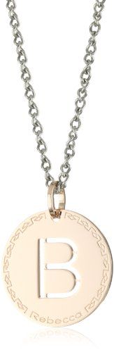 Rebecca "Word" Rose Gold Over Bronze Letter "B" Necklace | Amazon (US)