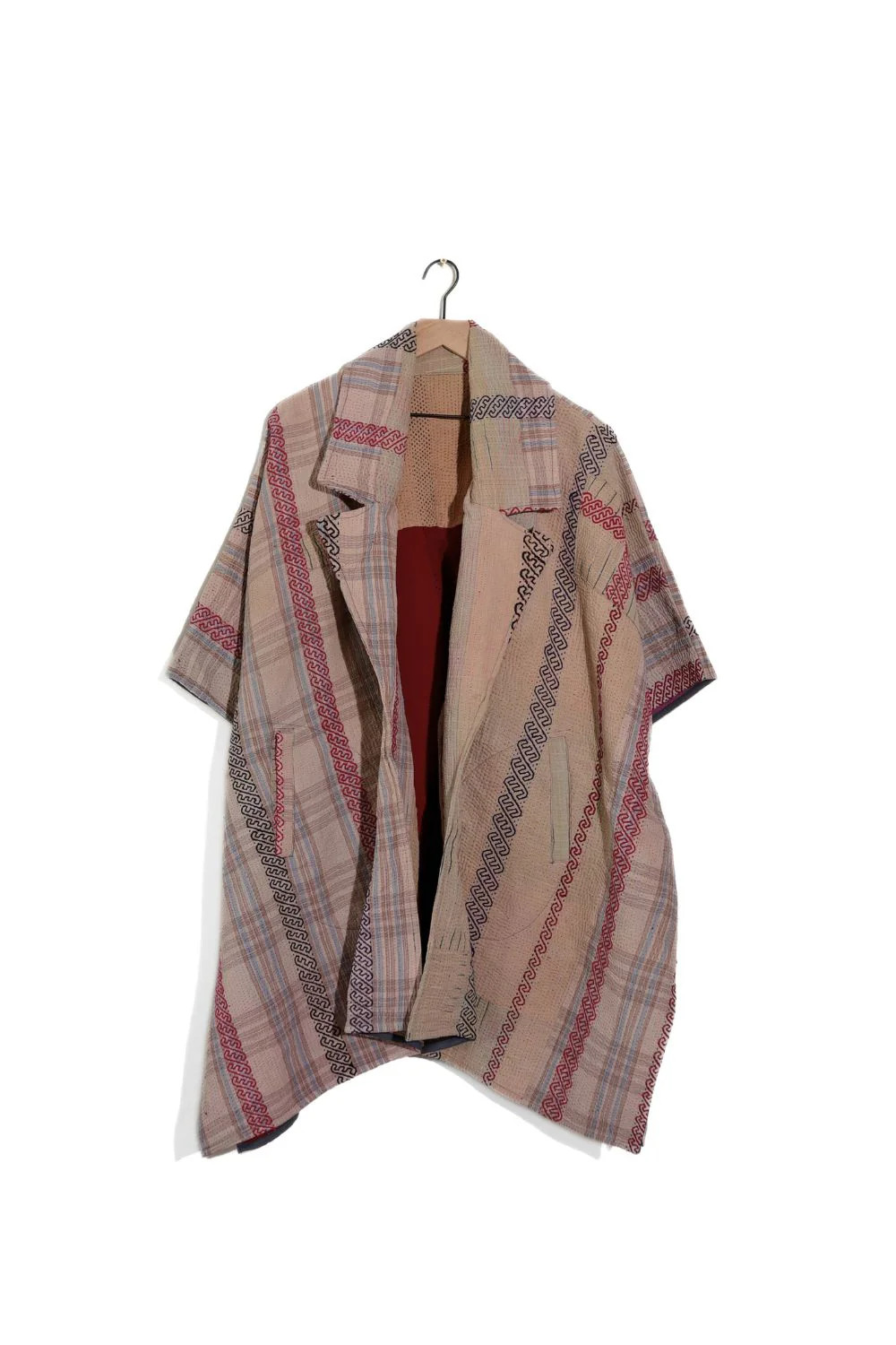 Vintage Kantha Blanket Coat The Round Top Blanket Coat | Sapana