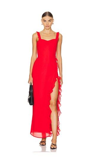 Lucille Maxi Dress in Red Dress Outfit | Sexy Red Dress | Red Cocktail Dress | Revolve Clothing (Global)