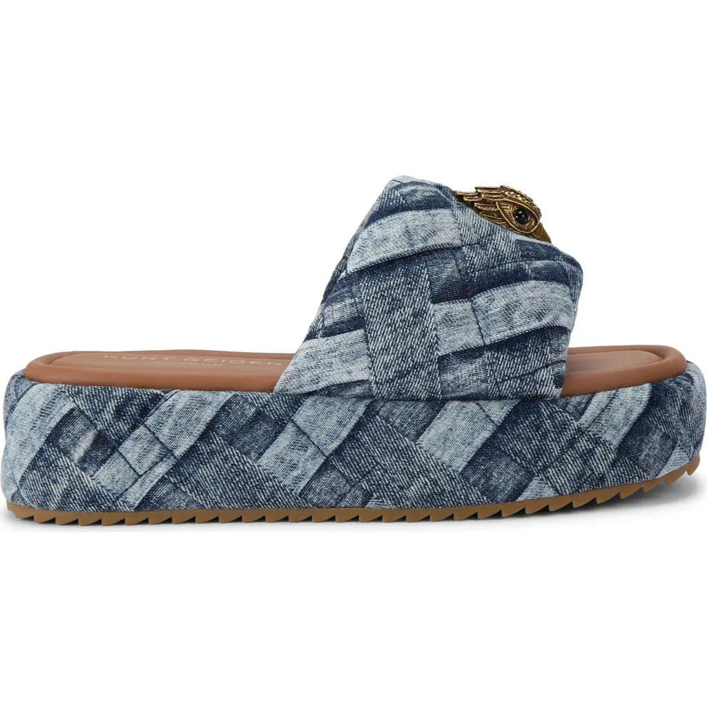Kurt Geiger London Kensington Puff Platform Slide Sandal in Navy at Nordstrom, Size 8 | Nordstrom