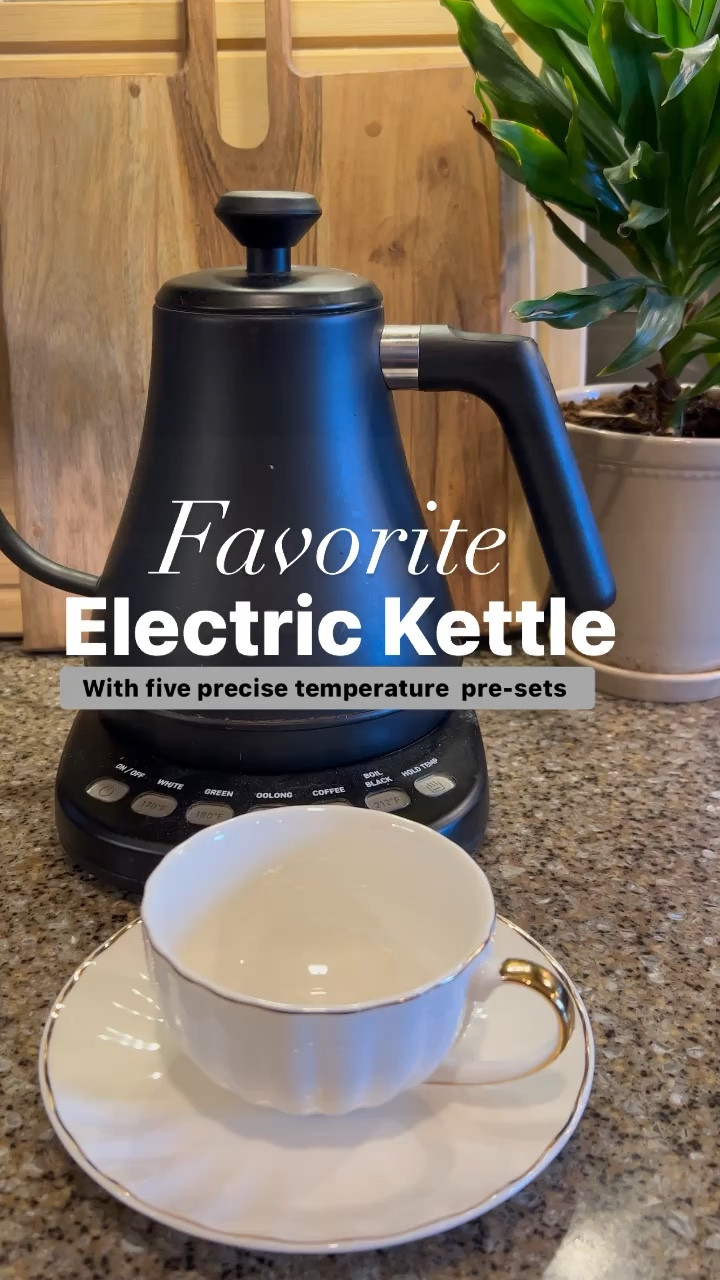 This kettle heats up in just a few seconds, and has five precise temperature presets, so that you can heat the water according to the type of tea you are brewing. Did you know green tea is optimal at lower temperatures? 

#LTKGiftGuide #LTKfindsunder100 #LTKhome