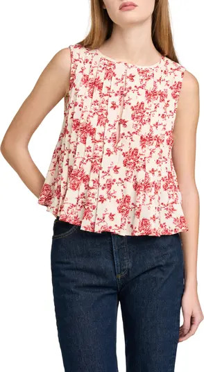 WAYF Romy Floral Pleated Top | Nordstrom | Nordstrom