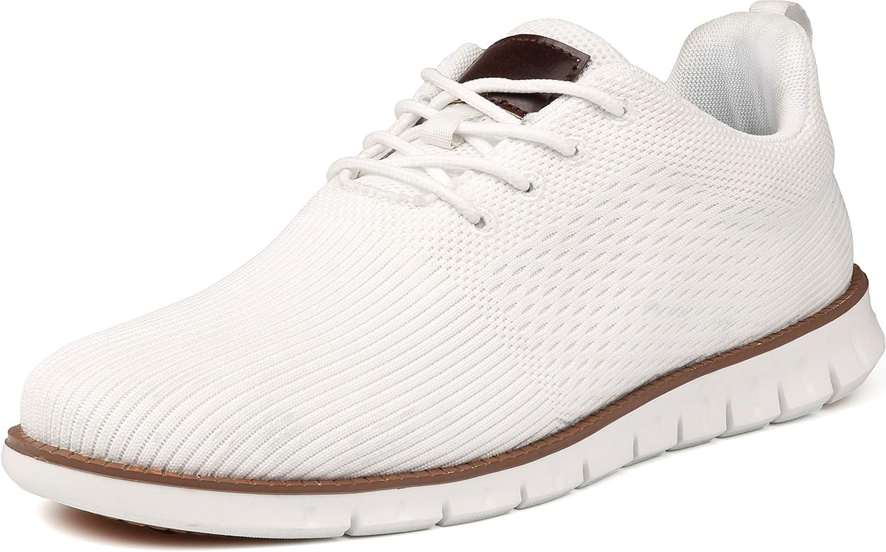 Joomra Men's Knit/Leather Wingtip Oxford Dress Shoes | Amazon (US)