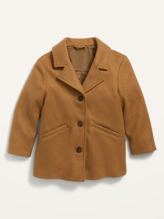 Soft-Brushed A-Line Coat for Toddler Girls | Old Navy (US)