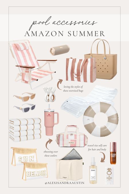 My fave pool accessory finds! Neutral faves including floats, bags, and coolers for your next pool day

Home finds, seasonal faves, pool accessory, pool float, neutral accessory, aesthetic finds, lounge chair, beach bag, pool bag accessories, found it on Amazon, sunscreen accessories, light and bright, shop the look!

#LTKSeasonal #LTKswim #LTKstyletip