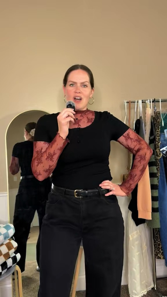 Mesh Long Sleeve Sheer Lace Mock Neck Top 🖤

#LTKOver40 #LTKStyleTip #LTKU