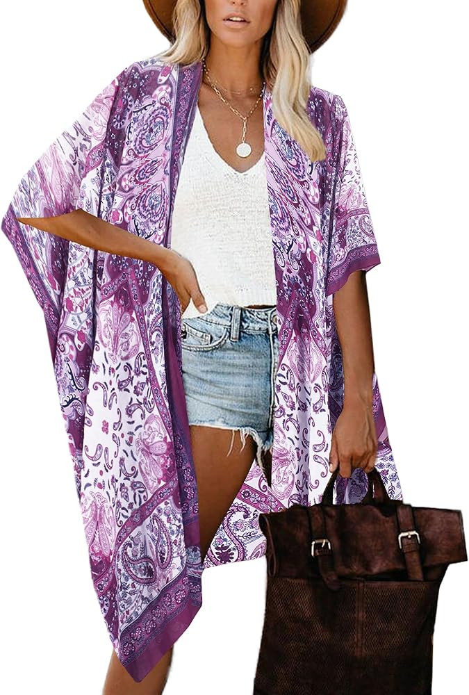 Moss Rose Women Summer Bikini Kimono Bathing Suit Cover Ups for Swimwear | Amazon (US)