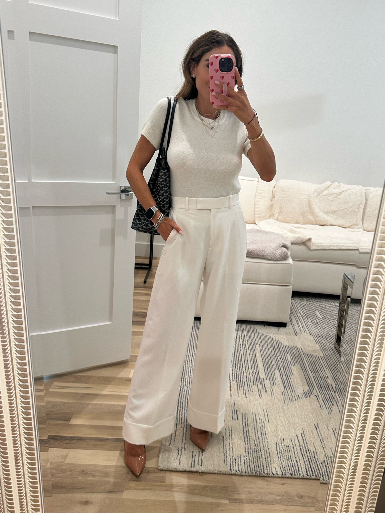 Cuffed trouser pants size 23 short sweater top size xxs workwear outfit  

#LTKFindsUnder50 #LTKWorkwear #LTKFindsUnder100