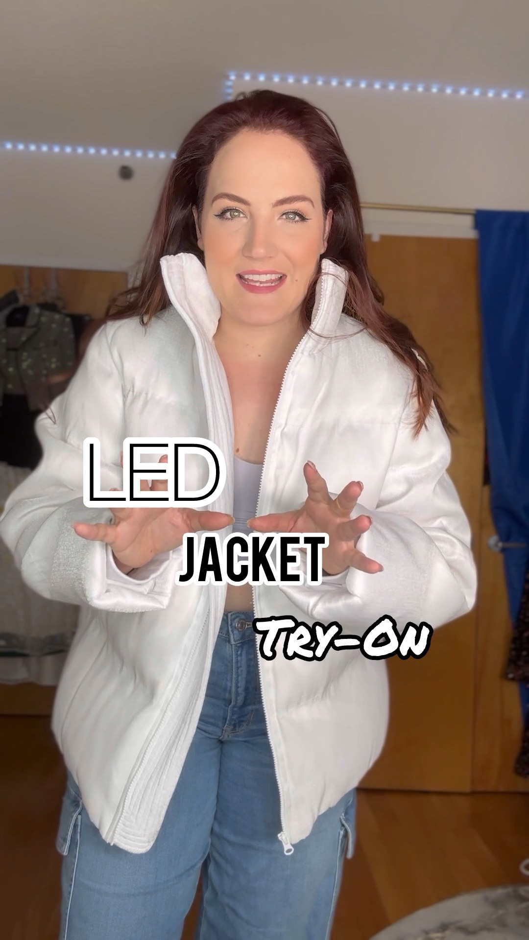 This exists in 2024!!  🤯🤯🤯 LED LIGHT UP JACKET! Get one now because I think once the word gets out these are gonna go like crazy! 

#LTKparties #LTKmidsize