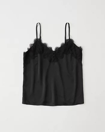 Womens Lace-Trim Cami | Womens 50% Off Throughout The Store | Abercrombie.com | Abercrombie & Fitch US & UK