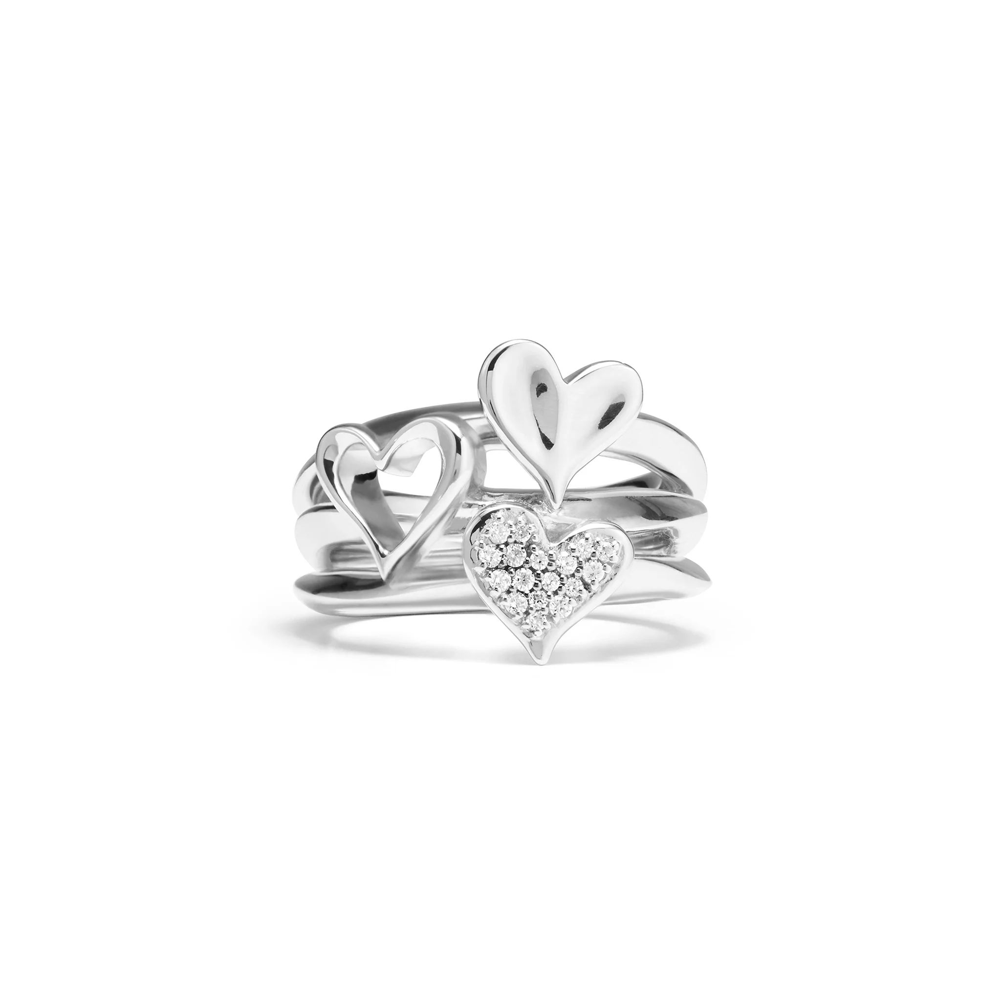 Eros Triple Heart Ring with Diamonds | Judith Ripka 