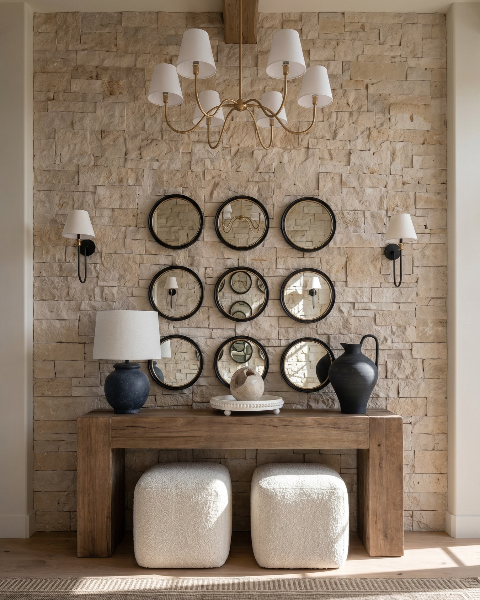 Shop this modern organic home filled with warm neutral decor, rustic wood furniture, designer lighting, and cozy luxury styling. Features include a reclaimed wood dining table, upholstered dining chairs, boucle benches, woven headboard bed, fluted wood nightstands, oversized area rugs, stone accent wall, arched cabinet, wood console table, textured table lamps, black and brass sconces, sculptural chandeliers, decorative mirrors, abstract wall art, ceramic vases, cozy knit throws, and neutral bedding. Perfect inspiration for modern rustic, organic modern, transitional, earthy minimalist, and luxury farmhouse interiors.

Shop the look:
* Reclaimed wood dining table
* Neutral upholstered dining chairs
* Rustic modern chandelier
* Arched wood cabinet
* Wood sideboard buffet cabinet
* Oversized vintage style rug
* Black ceramic table lamp
* Brass wall sconces
* Organic modern dining room
* Rustic wood ceiling beams
* Neutral bedroom decor
* Woven wood headboard
* Boucle bench
* Fluted wood nightstands
* Modern black chandelier
* Stone accent wall
* Console table styling
* Boucle ottomans
* Decorative round mirrors
* Abstract neutral artwork
* Modern organic home decor
* Luxury farmhouse bedroom
* Earth tone throw pillows
* Chunky knit blanket
* Neutral textured bedding
* Designer inspired lighting
* Minimalist rustic interiors
* Warm wood furniture
* Contemporary rustic decor
* Organic modern styling

#LTKsale #LTKhome #LTKstyletip