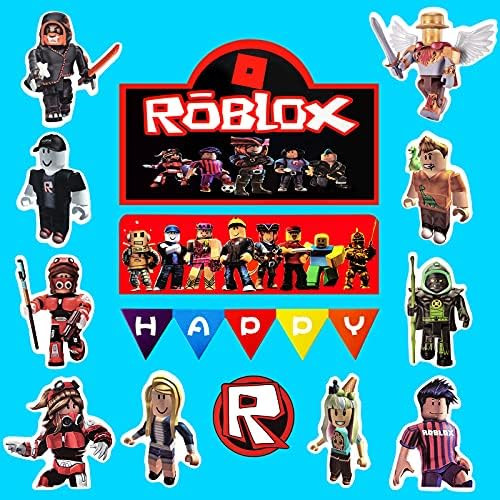 27 Pcs Sandbox Video Game Birthday Cake Toppers and Cupcake Toppers - Theme Birthday Party Supplies  | Amazon (US)