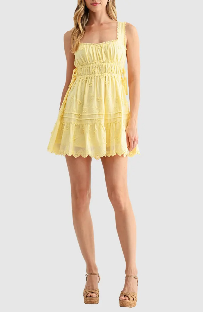 3D Floral Embroidered Minidress | Nordstrom