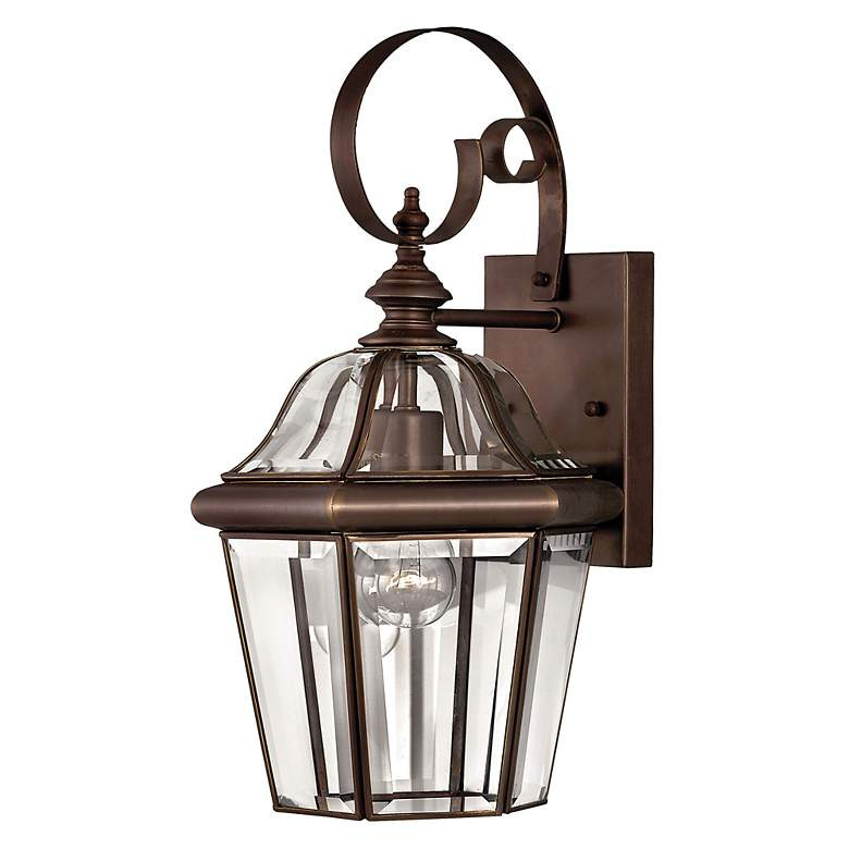 Augusta 15 1/2" High Copper Bronze Outdoor Wall Light | Lamps Plus