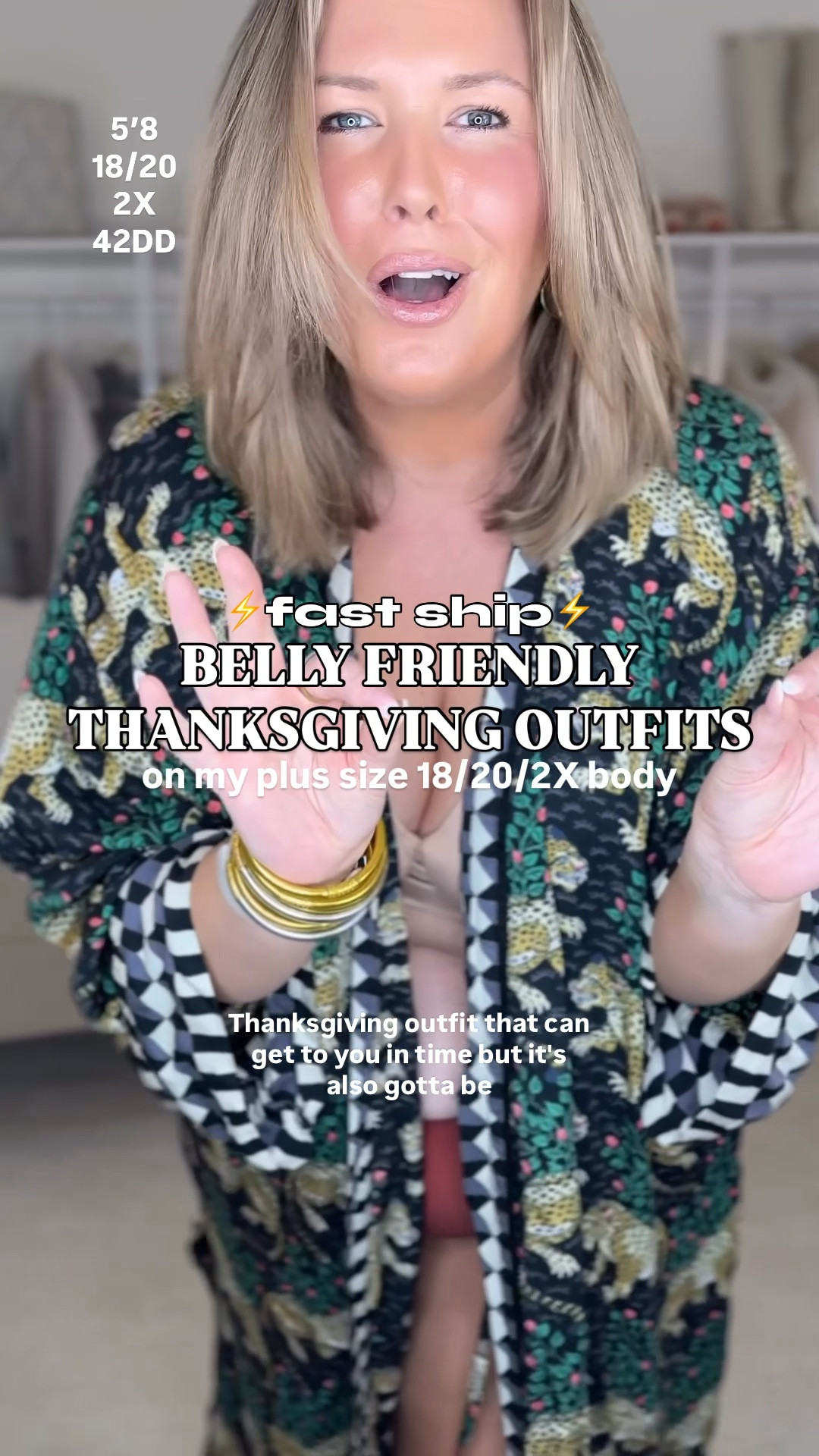 Casual belly friendly outfit ideas perfect for Thanksgiving or any occasion! Reminder I’m 5’8 18/29/2X, I wear a 1X/2X in the robe!
SIZING:
1. Jeans - if in between, size up! I wear the 20! // Turtleneck - size up! I’m in 3X // Jean Shacket - TTS, I’m in 2X // wide calf boots - my calves are 16.5 inches and there’s about a half inch of room
2. Vest - XXL, won’t zip but I like it lol // leggings - TTS, I’m in 2X! // cardigan - size up! I’m in 2X! 
3. Hoodie - size up, I wear 3X! 
4. Plaid Vest - size up, I wear 3X! // white long sleeve top / size up, I wear 3X! // barrel sweatpants / size up,‘I’m in 3X! 
5. Black ribbed top - size up - I wear 3X! // long olive sweater cardigan - TTS, I’m in XXL! 

#LTKOver40 #LTKPlusSize #LTKCyberWeek