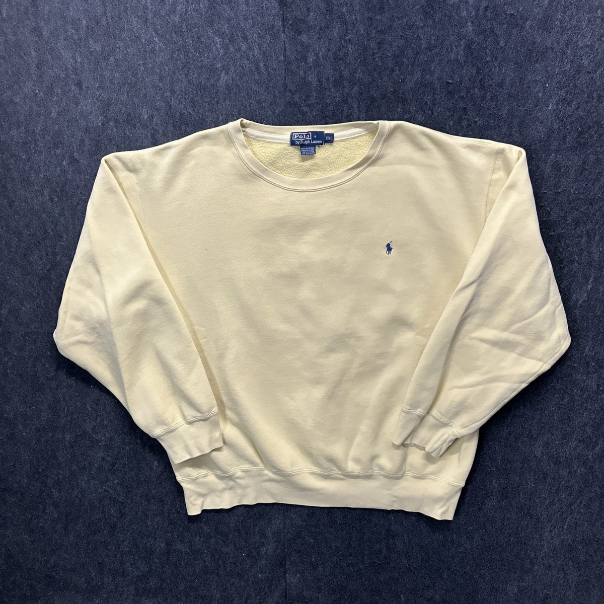 Vintage Polo Ralph Lauren Sweatshirt Yellow Pony Crewneck Sweatshirt Size XXL  | eBay | eBay US