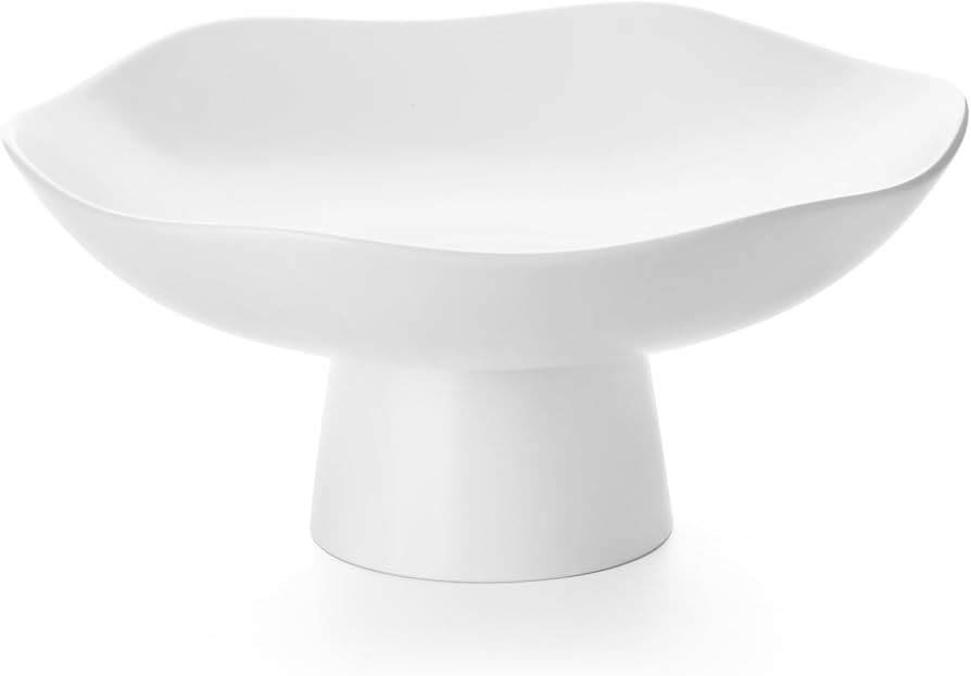 Nucookery Ceramic Fruit Bowl for Kitchen Counter, Modern Fruit and Bread Basket Stand,10 inch Lar... | Amazon (US)
