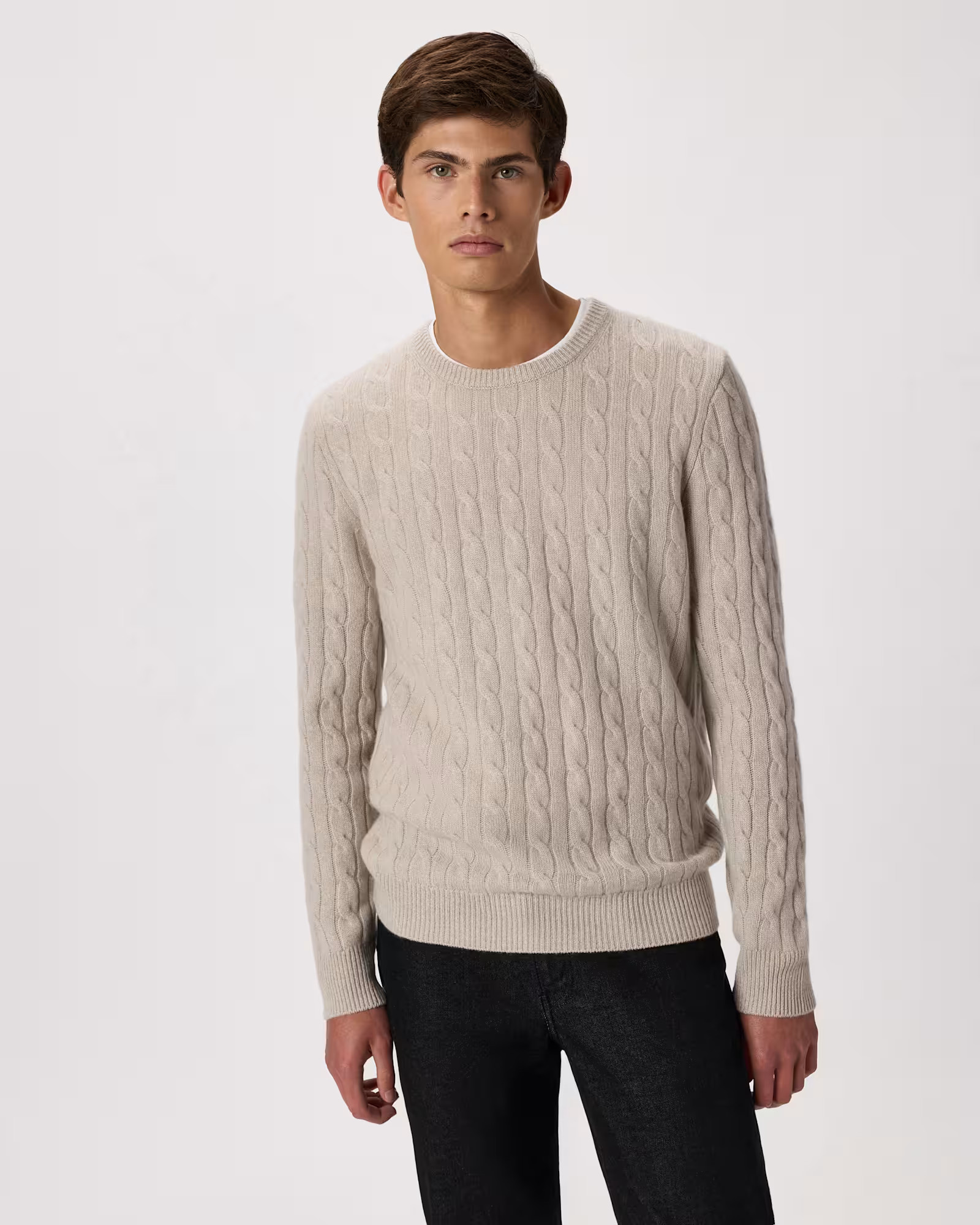 Mongolian Cashmere Classic Cable Crewneck Sweater | Quince