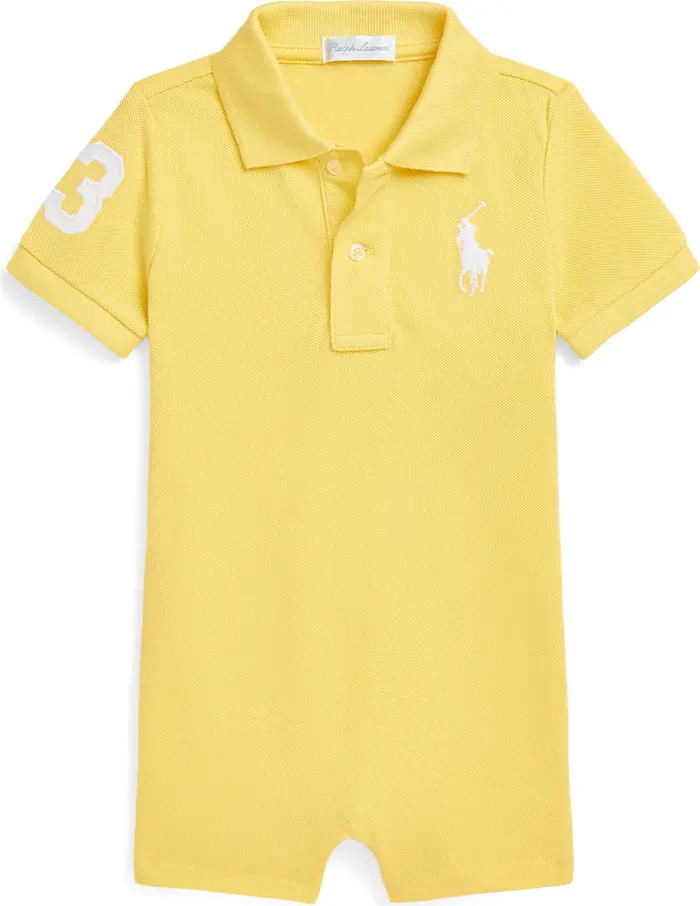 Mesh Polo Romper | Nordstrom