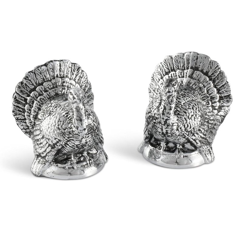 Arthur Court Turkey Salt and Pepper Shaker Aluminum Metal 2.25 inches Tall - Perfect for your Tha... | Walmart (US)