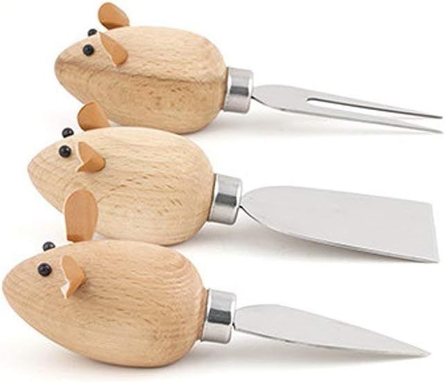 Kikkerland Mouse Cheese Knives, Set of 3 | Amazon (US)