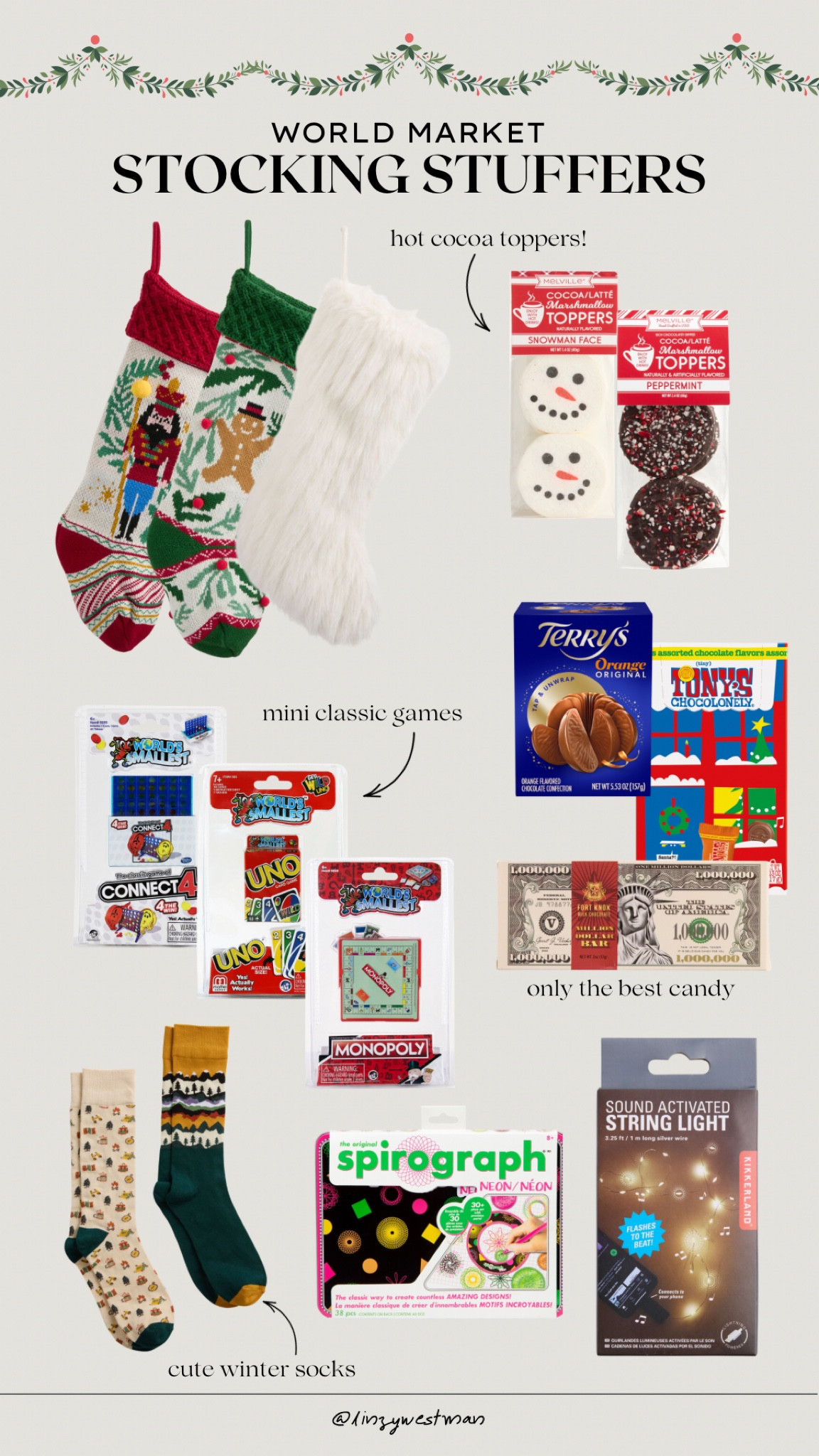 My FAVORITE place to buy stocking stuffers for the whole family — European treats, unique little trinkets and games, cozy socks, candles… and the cutest classic stockings if you still need them. ✔️✨🎄

#LTKFindsUnder50 #LTKGiftGuide #LTKHoliday
