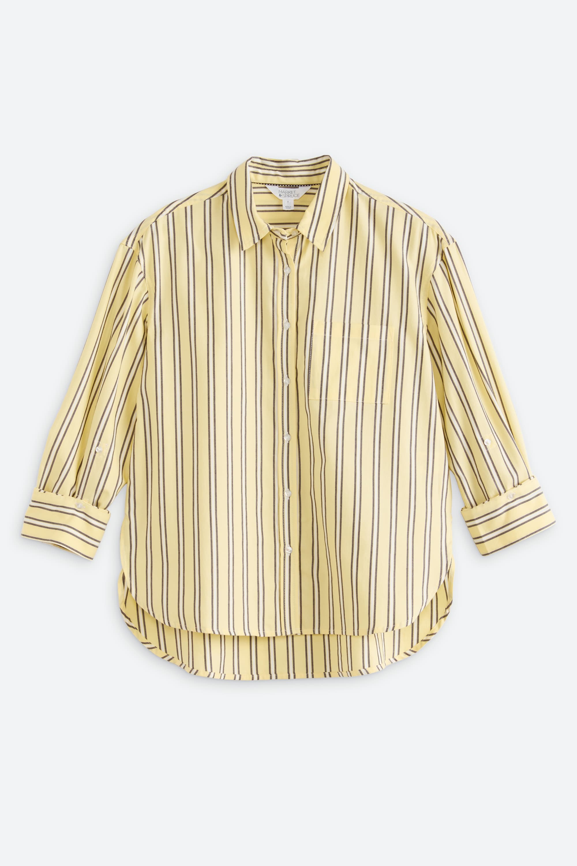 Clara Oversized Drapey Cotton Adjustable Button Down Shirt | Stitch Fix