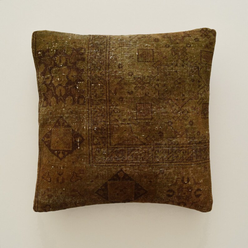 carpet pillow cover 22x22 moroccan pillow carpet anatolian pillow carpet cuscini wool pillow cove... | Etsy (US)