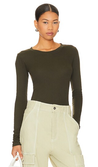 Long Sleeve Thermal Tee in Military | Revolve Clothing (Global)