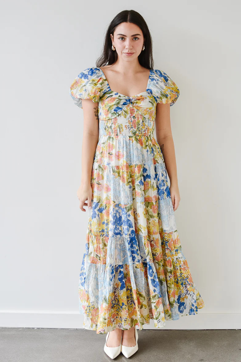 Willow Watercolor Floral Maxi Dress | Confête