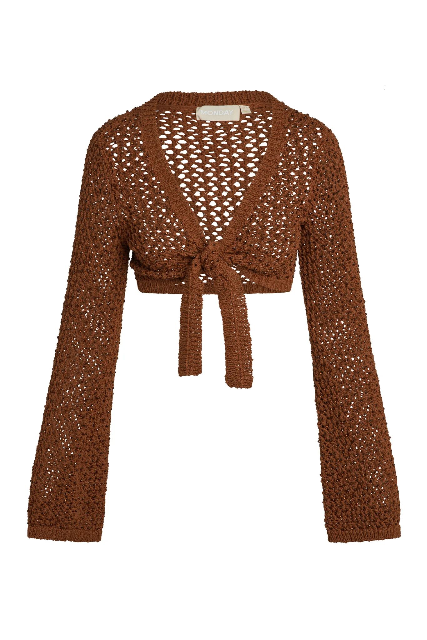 Wailea Top - Bronze Diamond Crochet | Monday Swimwear