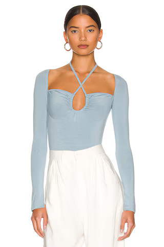 superdown Storme Bodysuit in Dusty Blue from Revolve.com | Revolve Clothing (Global)