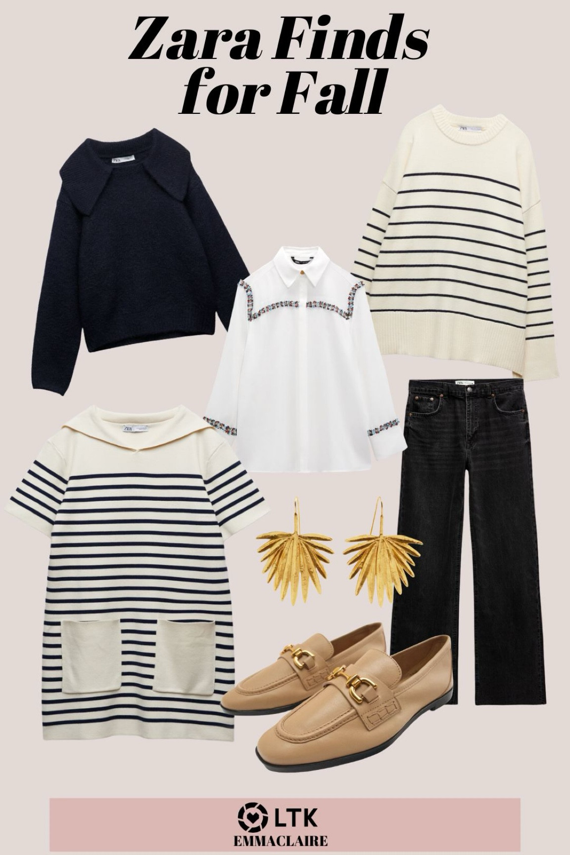 ZARA COSTAL GRANDMA + PREPPY LOOK! Loving the black, navy, and stripped looks right now as a transition into Fall 👏🏼✨

Codes - 
9598/157
3519/126
3564/175
2553/264
4331/159

#LTKstyletip #LTKunder50 #LTKworkwear