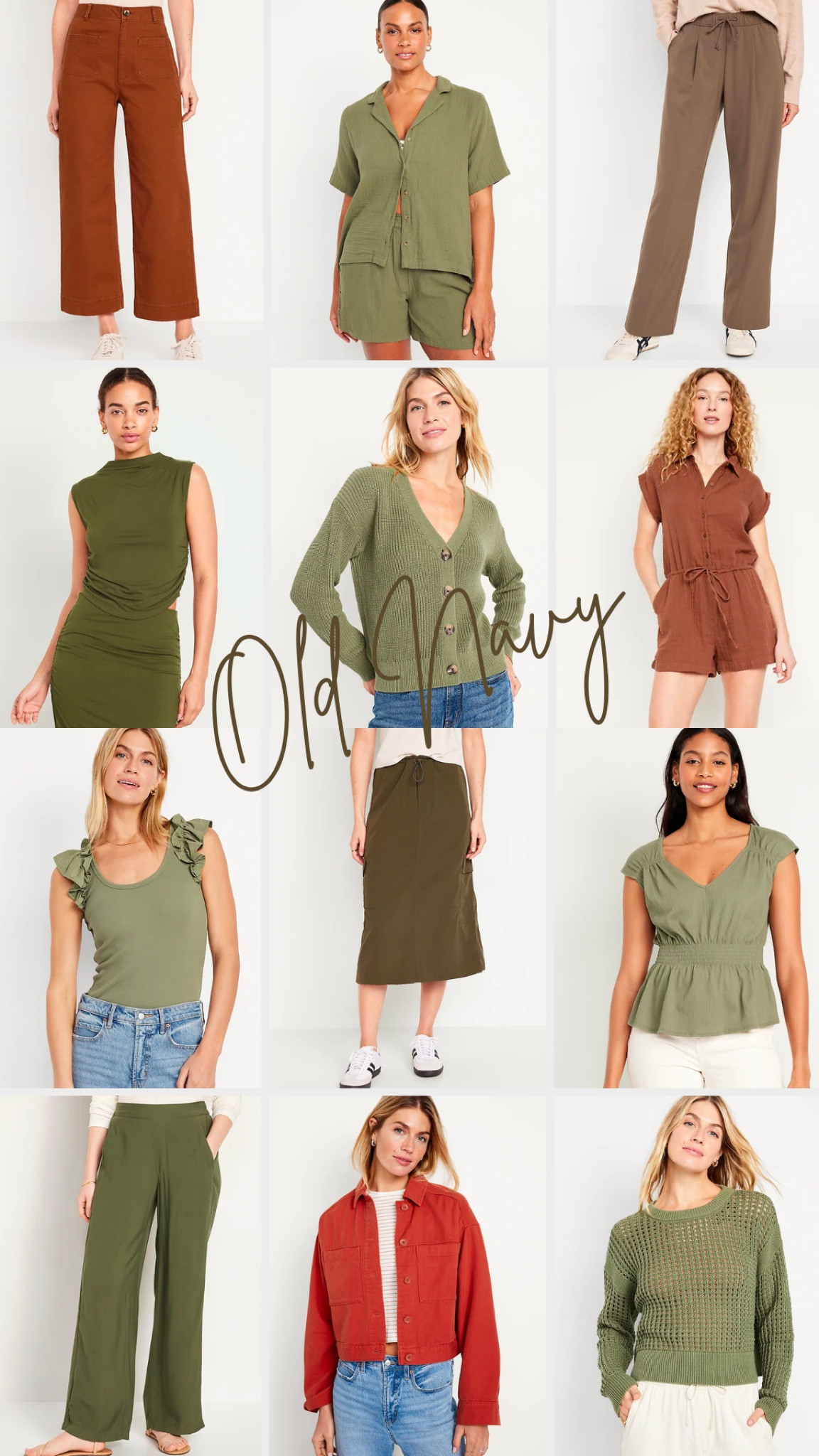 Old navy new spring arrivals for autumns, resort, vacation, beach, pool, workwear, matching set, romper, ruffle tank, maxi skirt, olive green sage, rust, pants, trouser, wide leg, casual pants, jacket, hocautumn, house of color autumn, true autumn, color analysis, mid size, plus size, teacher style, business casual, petite, budget

#LTKworkwear #LTKfindsunder50 #LTKmidsize